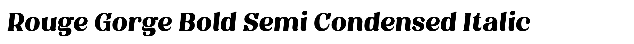 Rouge Gorge Bold Semi Condensed Italic image